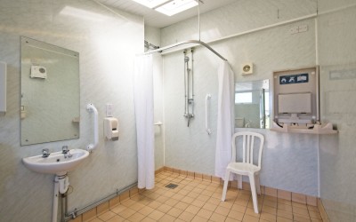 Disabled shower facilities at Mossyard