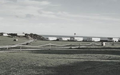 Historic photo of caravans at Mossyard