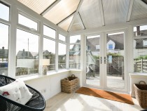 Dunford Cottage entrance and conservatory